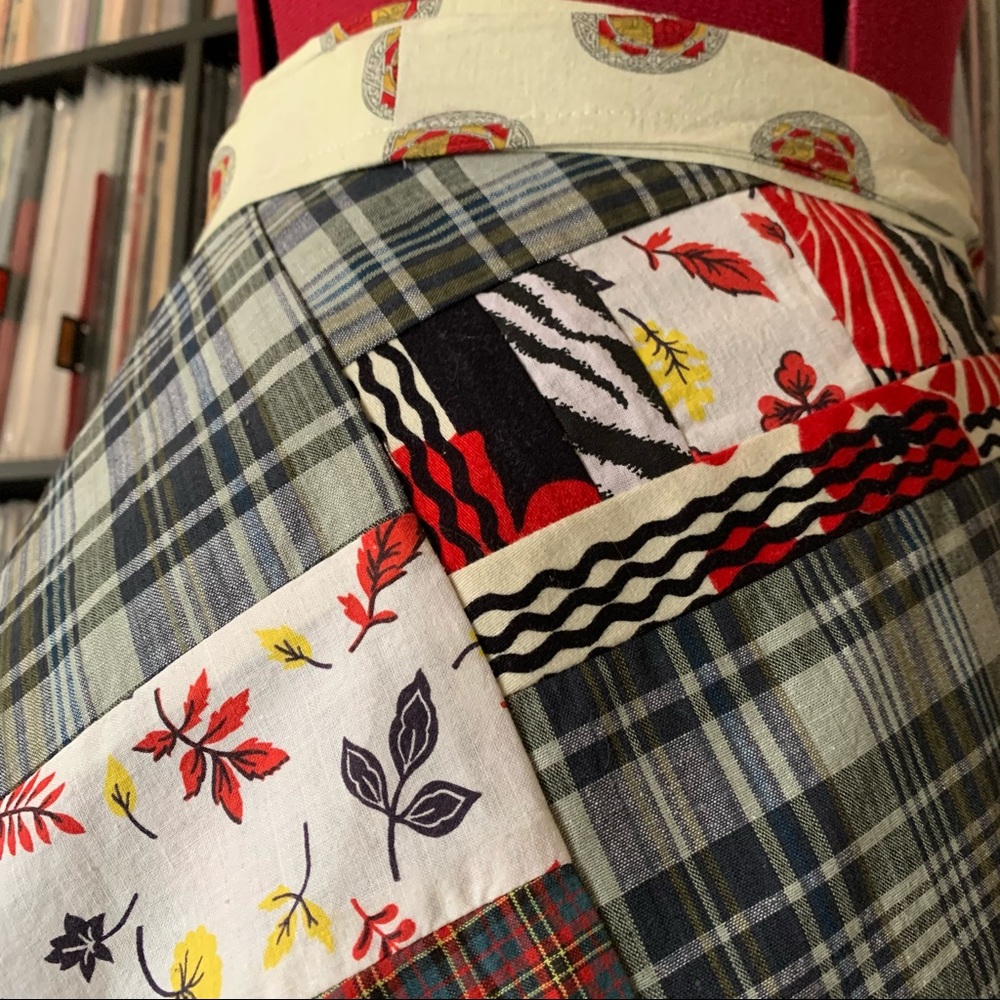 Mickey Mouse Plaid Wrap Patchwork Disneyland 80s - image 7